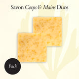 Pack duo solide savons   "corps & mains"